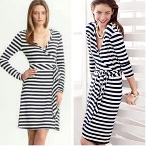 Banana Republic Striped Jersey Wrap Dress XL NWOT